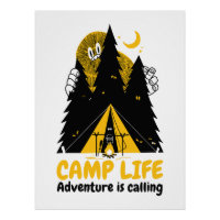 Funny Camping Monster - Camp Life Adventure