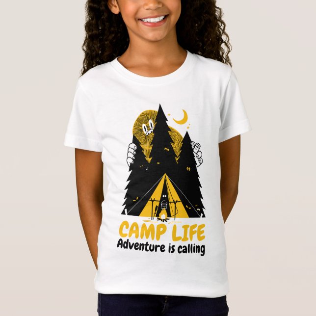 Funny Camping Monster - Camp Life Adventure T-Shirt (Vorderseite)