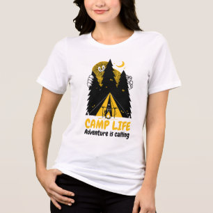Funny Camping Monster - Camp Life Adventure Tri-Blend Shirt