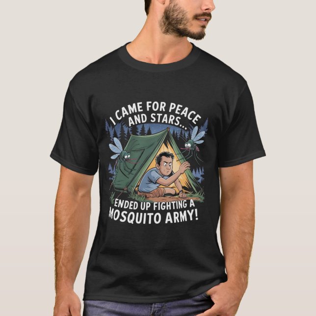 Funny Camping Mosquito Army T - Shirt (Vorderseite)