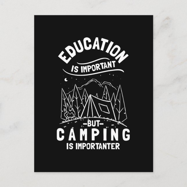 Funny Camping Quote Postkarte (Vorderseite)
