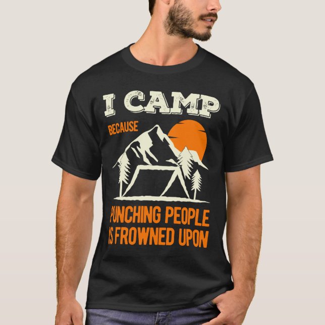 Funny Camping Redewendungen T-Shirt (Vorderseite)