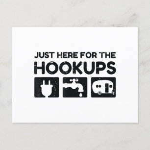 Funny Camping RV Caravan Motorhome gerade hier für Feiertagspostkarte