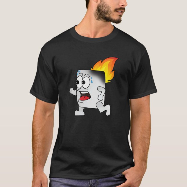 Funny Camping Shirt - Marshmallow Smores on Fire (Vorderseite)