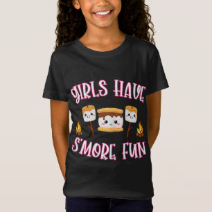 Funny Camping Smores Girls Niedlicher Kaw Spaß T-Shirt