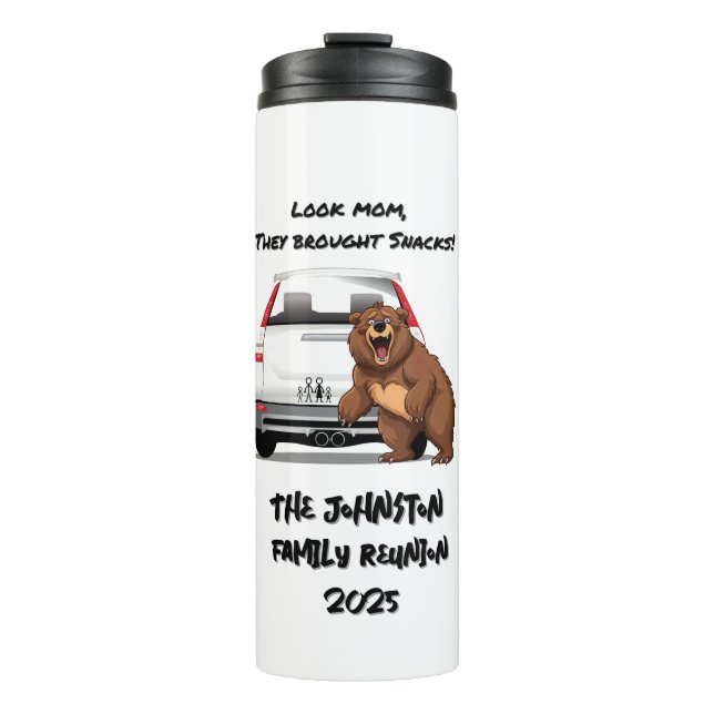 Funny Camping Themed Thermal Drink Tumbler" Thermosbecher (Vorderseite)