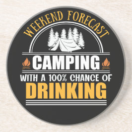 Funny Camping Zitat Getränkeuntersetzer