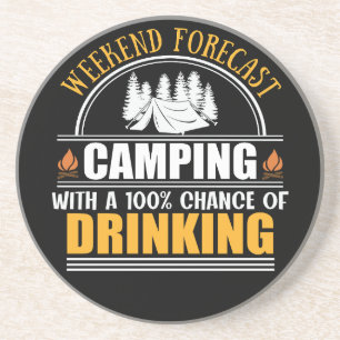 Funny Camping Zitat Getränkeuntersetzer