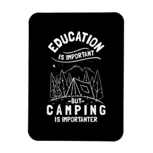 Funny Camping Zitat Magnet