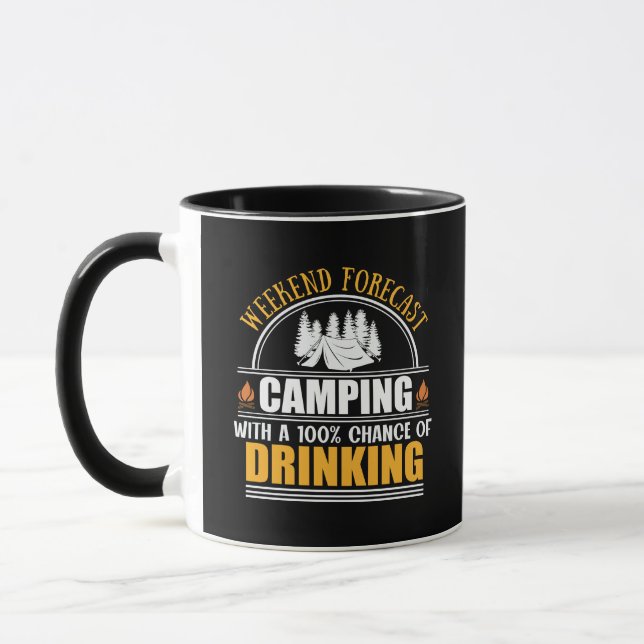 Funny Camping Zitat Tasse (Links)