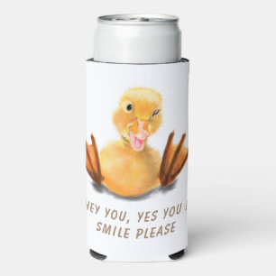 Funny Can Cooler Happy Duck - Benutzerdefinierter  Selters Dosenkühler