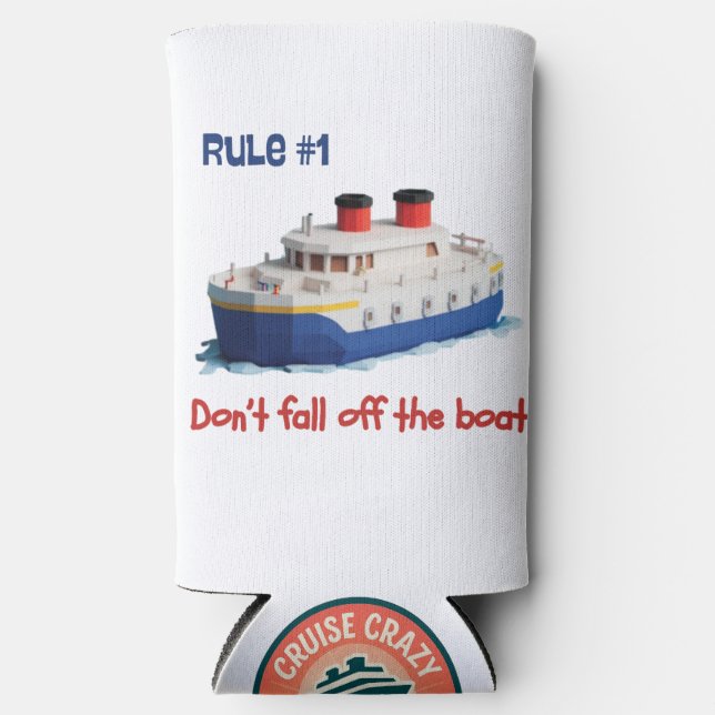 Funny Can Cooler - Rule #1 Don’t Fall Off the Boat Selters Dosenkühler (Vorderseite)