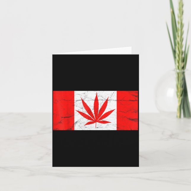 Funny Canada &amp; Weed Leaf! Canadian New Flag Jo Karte (Vorderseite)