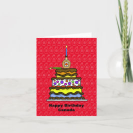 Funny Canada Day Birthday Card Karte