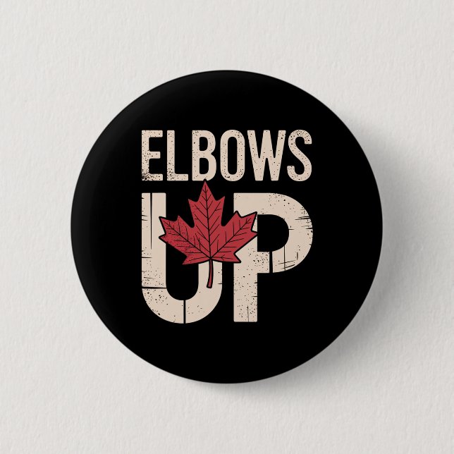 Funny Canada Meme Elbows Up (1)  Button (Vorderseite)