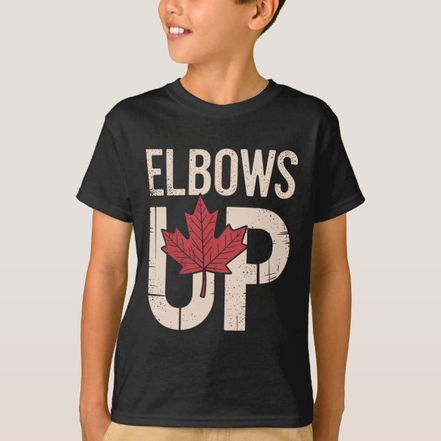 Funny Canada Meme Elbows Up (1)  T-Shirt (Vorderseite)