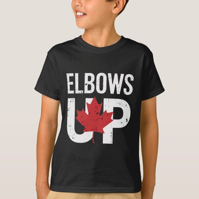 Funny Canada Meme Elbows Up  T-Shirt (Vorderseite)