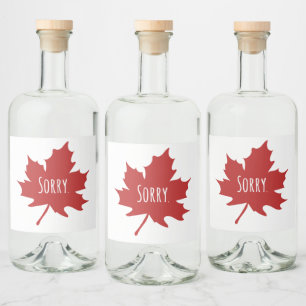 Funny Canadian Alkoholflaschenetikett
