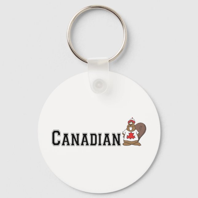 Funny Canadian Beaver Schlüsselanhänger (Vorderseite)