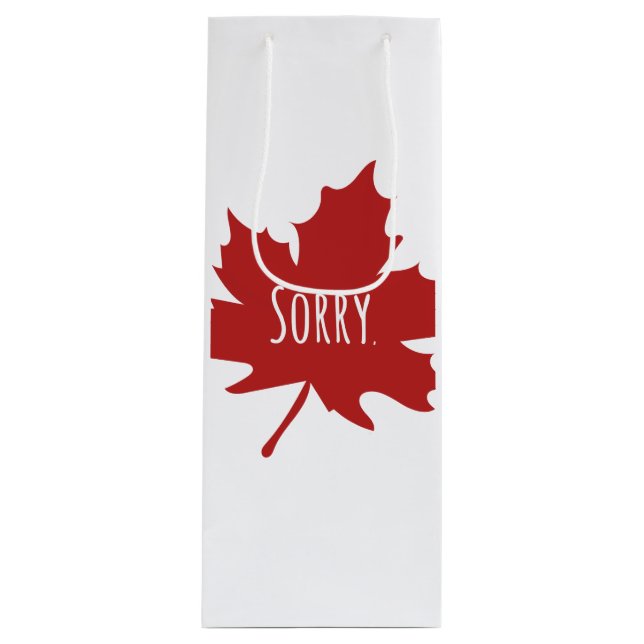 Funny Canadian Geschenktüte Für Weinflaschen (Vorderseite)