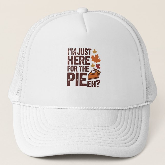 Funny Canadian Thanksgiving Pie 'Eh' Retro Fall  Truckerkappe (Vorderseite)