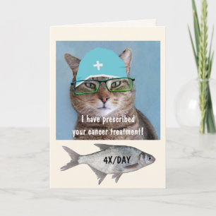 Funny Cancer Doctor Cat Karte