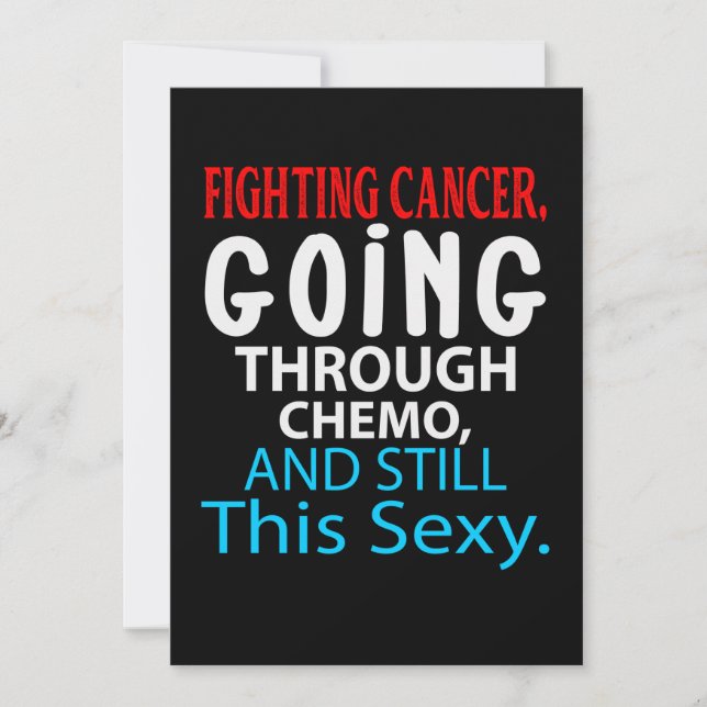 Funny Cancer Fighter Inspiration Zitat Chemo Pat Save The Date (Vorderseite)