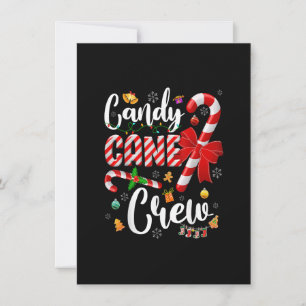 Funny Candy Cane Crew Christmas Sweet Candy Light  Einladung