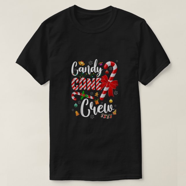 Funny Candy Cane Crew Weihnachten Süßes Süßes Lich T-Shirt (Design vorne)