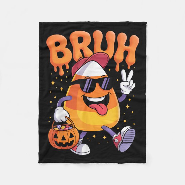 Funny Candy Mais Halloween Kostüm für alle Fleecedecke (Vorderseite)