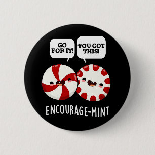 Funny Candy Pun Dark BG Button