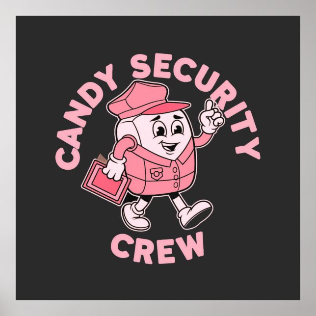 Funny Candy Security Crew Halloween-Kostüm Poster (Vorne)