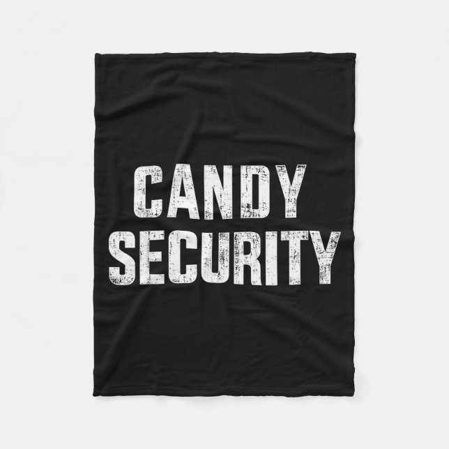 Funny Candy Security Lazy Halloween Costume  Fleecedecke (Vorderseite)