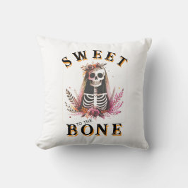 Funny Candy Skull Halloween Throw Kissen