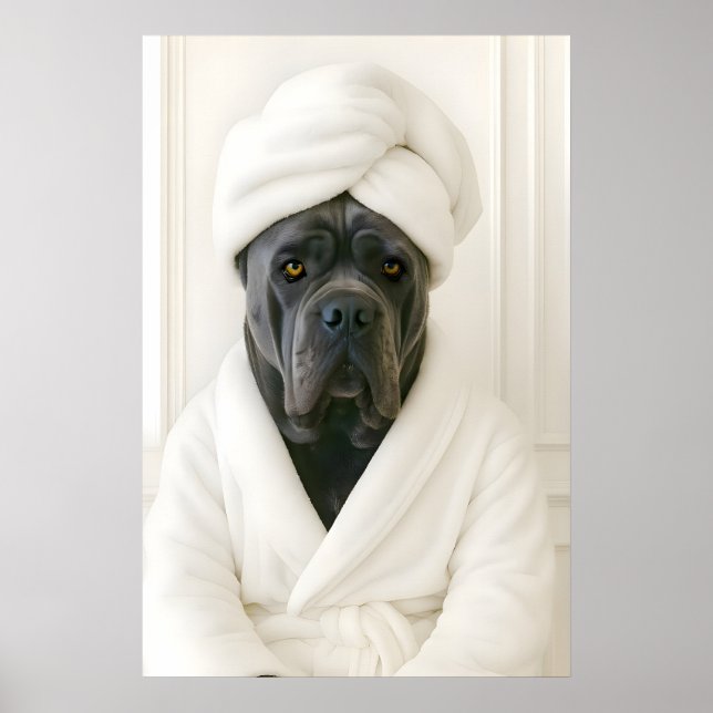 Funny Cane Corso Bathroom Print, Cane Corso In Poster (Vorne)