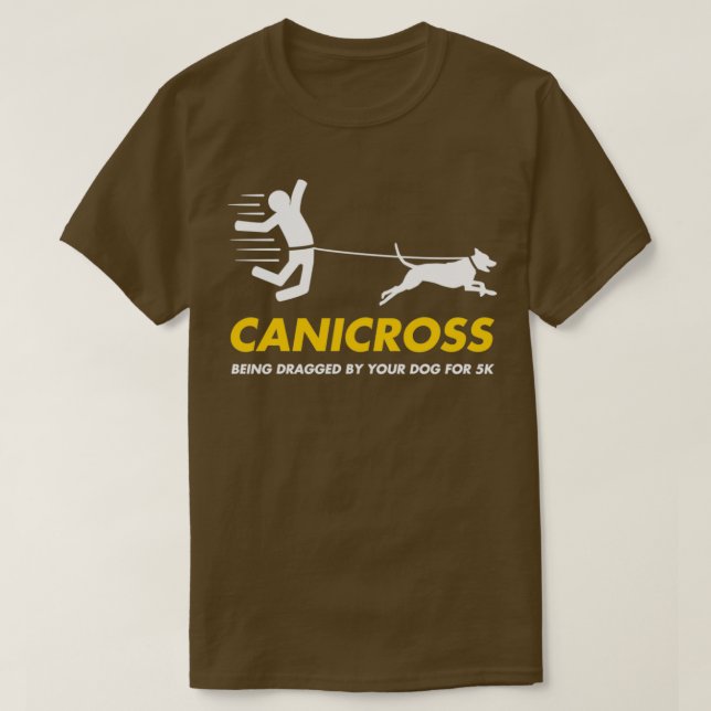 Funny Canicross gezerrt von deinem Hund Running Jo T-Shirt (Design vorne)