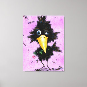 Funny Canvas Print mit In Liebe Crow Leinwanddruck