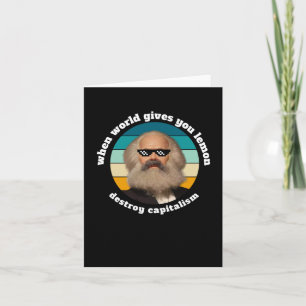 Funny Capitalism Karl Marx Sticker Karte
