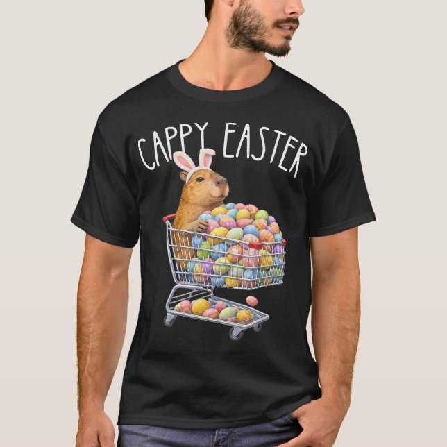 Funny Cappy Easter Capybara Easter T-Shirt (Vorderseite)
