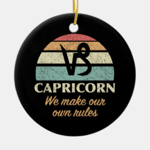 Funny Capricorn Zodiac Regeln Keramik Ornament