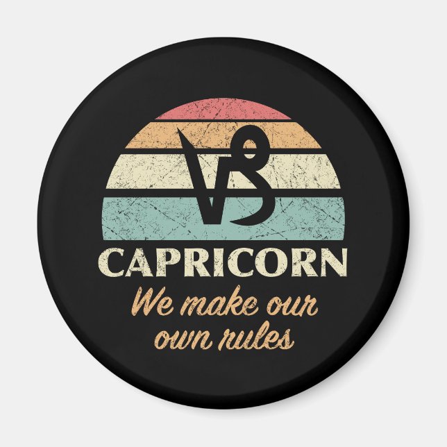 Funny Capricorn Zodiac Regeln Magnet (Vorne)