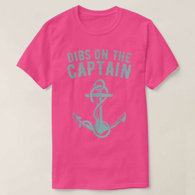Funny Captain Ehefrau Dibs auf dem Captain 48 T-Shirt (Design vorne)