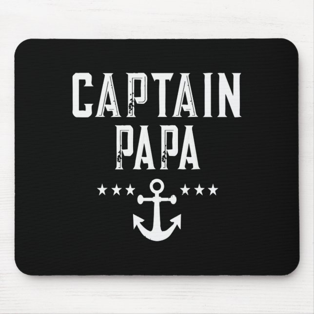 Funny Captain Papa Anchor Design  Mousepad (Vorne)