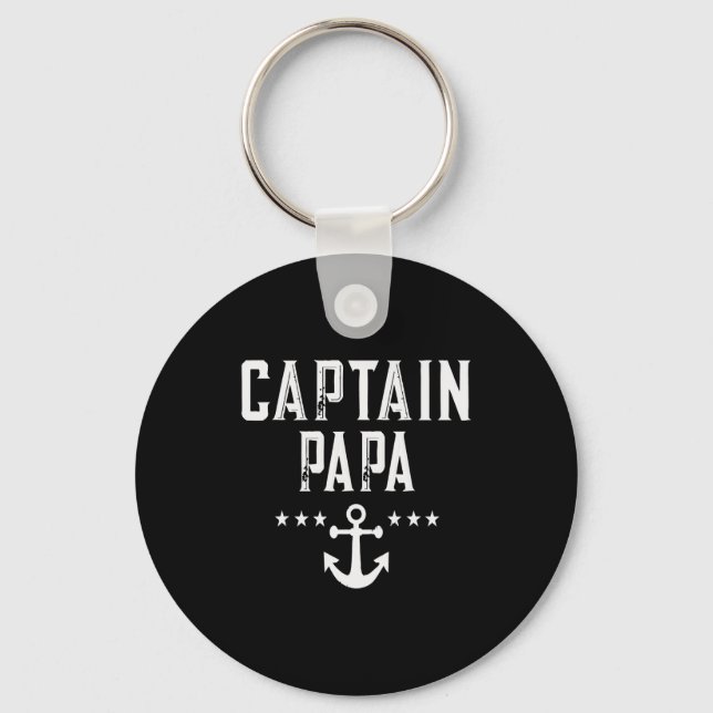 Funny Captain Papa Anchor Design  Schlüsselanhänger (Vorderseite)