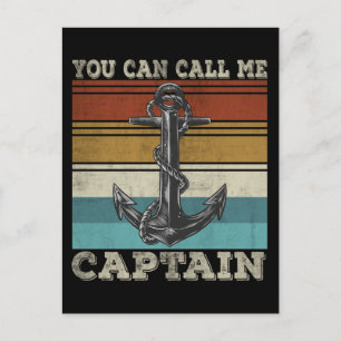 Funny Captain Sailboat Spaß Anchor Sailor Postkarte