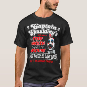 Funny Captain Spaulding Fried Chicken und Benzin T-Shirt