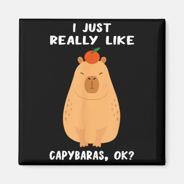 Funny Capybara Art For Men Women Kids Rodent Capyb Magnet (Vorne)