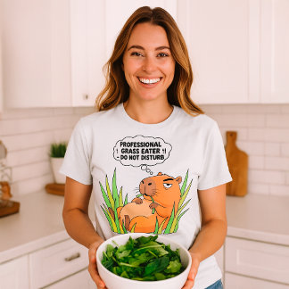 Funny Capybara "Beruflich Grass Eater T-Shirt