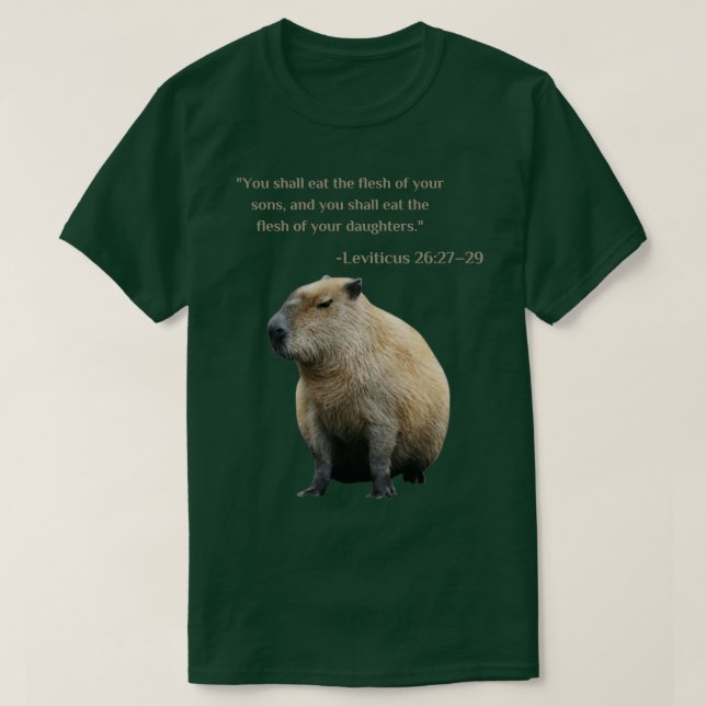 Funny Capybara Bibel Verses T-Shirt (Design vorne)