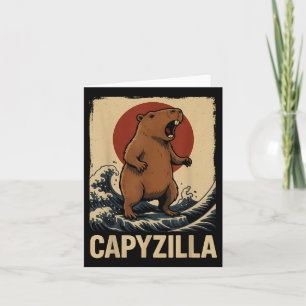 Funny Capybara Boys Girls Schule Karte